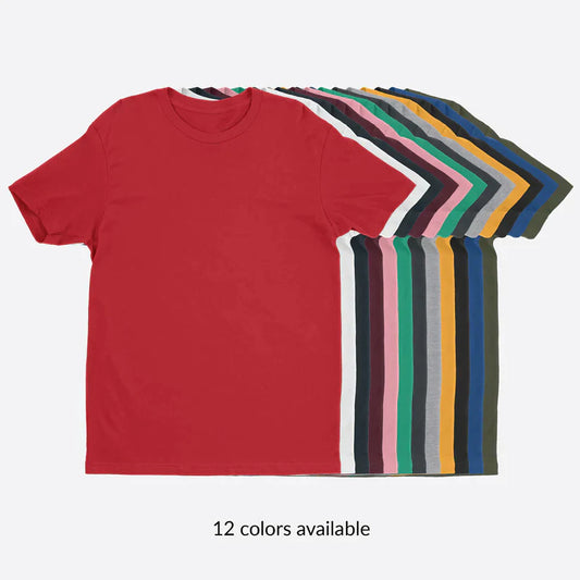 Unisex 50/50 Blend T-Shirt: 6 Pack Bundle (Small-3XL)